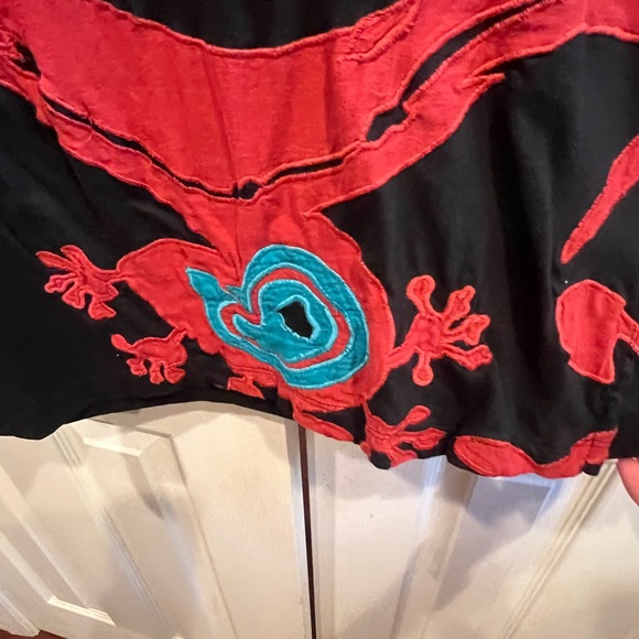 Desigual Women's Black and Red Embroidered Dress - Picture 8 of 9